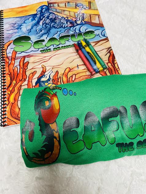 Seafus the Seahorse Reading Book & Activity Book w/ Shirt