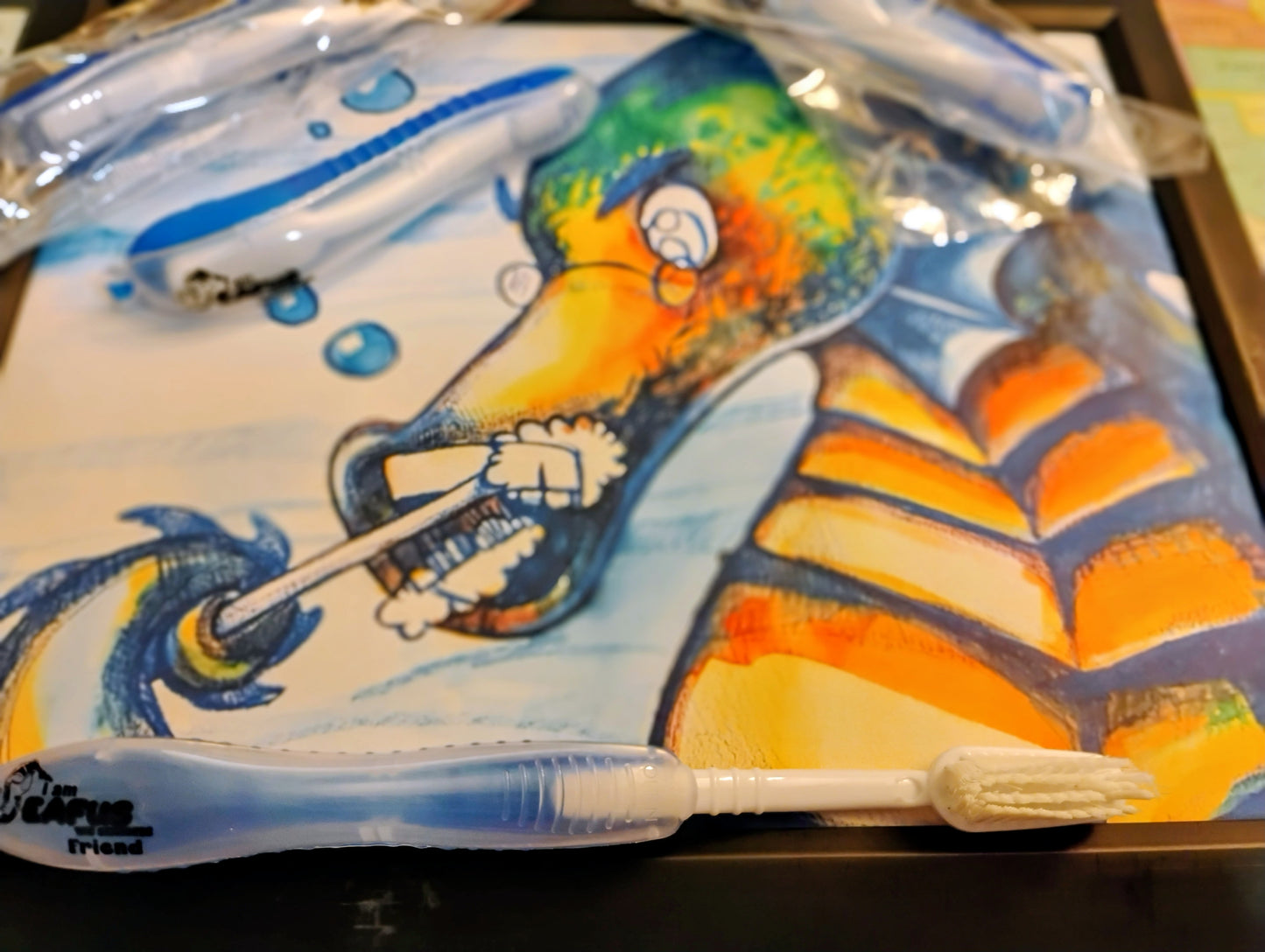 Seafus the Seahorse Custom Mini Travel Size Toothbrush